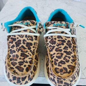 Ariat Women’s Leopard Sneakers with Teal Highlights